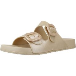 Sandały IGOR HABANA METAL Złoty. Żółte sandały Igor, bez wzorów, z syntetyku, bez obcasa, bez zapięcia. Za 179.99 zł.