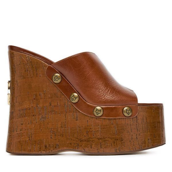 Klapki Naked Wolfe. Brązowe klapki Naked Wolfe, bez wzorów, bez obcasa. Za 829.99 zł.