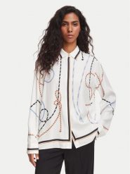 Tommy Hilfiger Koszula WW0WW51138 Biały Regular Fit. Białe koszule TOMMY HILFIGER, bez wzorów, z wiskozy, bez kołnierzyka, bez ramiączek. Za 649.99 zł.