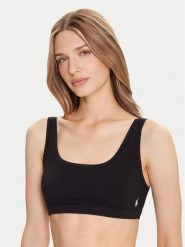 Polo Ralph Lauren Biustonosz top 4P0498 Czarny. Czarne biustonosze Polo Ralph Lauren, xl, bez wzorów, z bawełny, bez kołnierzyka, bez ramiączek. Za 269.99 zł.