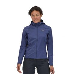 Kurtka rowerowa damska Patagonia Dirt Roamer. Niebieskie kurtki sportowe Patagonia, xs, bez wzorów, bez kaptura, rowerowe. Za 599.99 zł.