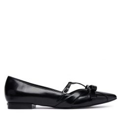 Baleriny Liu Jo. Czarne baleriny Liu Jo, bez wzorów, bez obcasa. Za 659.99 zł.