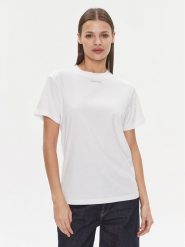Calvin Klein T-Shirt Metallic Micro Logo T Shirt K20K206967 Biały Regular Fit. Białe t-shirty Calvin Klein, xl, bez wzorów, z bawełny, bez kołnierzyka, bez ramiączek. Za 129.99 zł.
