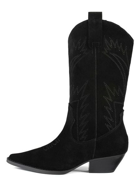 Loft37 Skórzane botki "Crush On U" w kolorze czarnym rozmiar: 38. Czarne botki loft37, bez wzorów, bez obcasa, bez zapięcia. Za 565.65 zł.