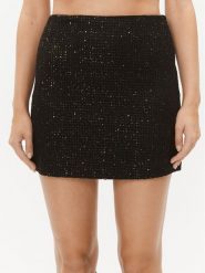 TWINSET Spódnica mini 232TT2182 Czarny Slim Fit. Czarne spódnice Twinset, bez wzorów, z wełny, mini. Za 219.99 zł.