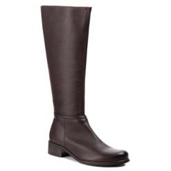 Lasocki 8484-01 Brązowy. Brązowe kozaki Lasocki, ze skóry, bez obcasa, bez zapięcia. Za 349.99 zł.