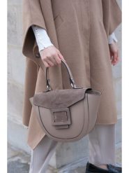 Maison héritage PARIS Skórzana torebka "Mini Votti" w kolorze szarobrązowym - 20 x 20 x 8 cm rozmiar: onesize. Brązowe torby na ramię Maison héritage PARIS, bez wzorów, z materiału, przez ramię, bez dodatków. Za 326.99 zł.