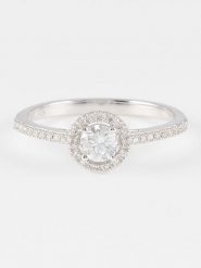 DIAMANTA Złoty pierścionek "Ahimsa" z diamentami rozmiar: 56. Szare pierścionki DIAMANTA, z diamentem, złote. Za 2,360.94 zł.