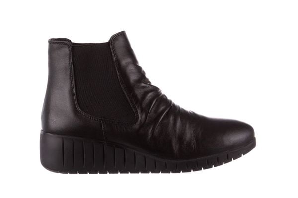 Botki Bayla-196 AVCILAR-01 D76 196035, Czarny, Skóra naturalna - 41. Czarne botki Bayla, bez wzorów, z gumy, bez obcasa, na koturnie, bez zapięcia. W wyprzedaży za 134.10 zł.