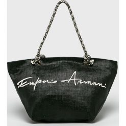 Emporio Armani - Torebka. Niebieskie torby na ramię Emporio Armani, bez wzorów, casualowe, na ramię, duże, bez dodatków. W wyprzedaży za 339.90 zł.