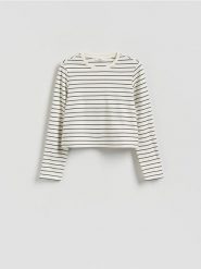 Bluza w paski - wielobarwny. Bluzy Reserved, l, bez wzorów, z dzianiny, bez kaptura. Za 79.99 zł.