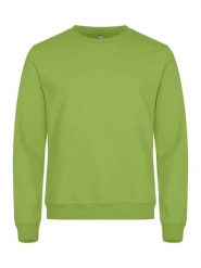 Clique Basic Roundneck bluza unisex, materiał antymechaceniowy – light green. Zielone bluzy CLIQUE, m, bez wzorów, z bawełny, bez kaptura. Za 149.58 zł.