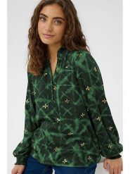 CULTURE Bluzka w kolorze zielonym rozmiar: XL. Zielone bluzki Culture, xl, bez wzorów, z wiskozy, bez kołnierzyka, bez ramiączek. Za 137.45 zł.