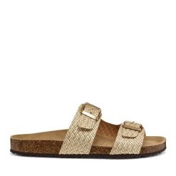 Klapki Geox. Żółte klapki Geox, bez wzorów, bez obcasa. Za 359.99 zł.