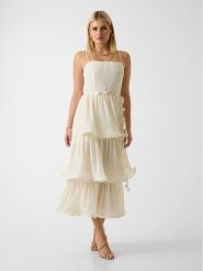 Guess Sukienka codzienna 181309 Biały Classic Fit. Białe sukienki Guess, na co dzień, z aplikacjami, bez kołnierzyka, bez ramiączek, proste. Za 954.99 zł.