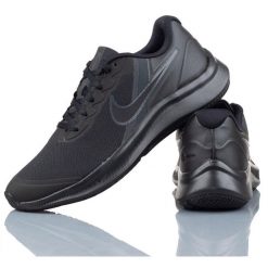 Buty Do Biegania Damskie Nike Star Runner 3. Czarne obuwie sportowe Nike, bez zapięcia, do biegania. Za 185.40 zł.