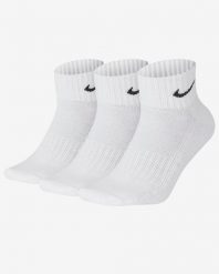 Nike U NK V CUSH ANKLE- 3P VALUE Skarpety Unisex. Białe skarpety Nike, bez wzorów, z bawełny. Za 54.99 zł.