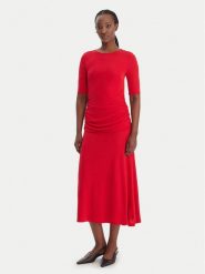 Tommy Hilfiger Sukienka koktajlowa Festive WW0WW47872 Czerwony Slim Fit. Czerwone sukienki TOMMY HILFIGER, l, bez wzorów, z wiskozy, wizytowe, bez kołnierzyka, bez ramiączek. Za 849.99 zł.