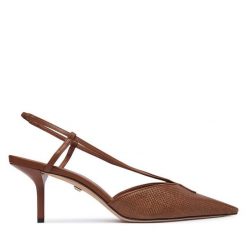 Szpilki Max Mara. Brązowe szpilki Max Mara, bez wzorów, bez obcasa, na szpilce, bez zapięcia. Za 2,479.00 zł.