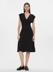 Tommy Hilfiger Sukienka codzienna WW0WW40731 Czarny Regular Fit. Czarne sukienki TOMMY HILFIGER, na co dzień, xs, bez wzorów, z bawełny, bez kołnierzyka, bez ramiączek, proste. Za 449.99 zł.