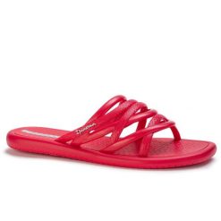 Klapki damskie Ipanema 83606 MEU SOL SLIDER FEM. Czerwone klapki Ipanema, bez wzorów, z materiału, bez obcasa. Za 45.00 zł.