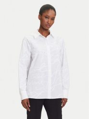 KARL LAGERFELD Koszula A3W11021 Biały Regular Fit. Białe koszule KARL LAGERFELD, bez wzorów, z bawełny, bez kołnierzyka, bez ramiączek. Za 959.99 zł.
