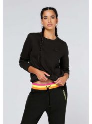 Chiemsee Bluza w kolorze czarnym rozmiar: XS. Czarne bluzy Chiemsee, xs, z aplikacjami, z materiału, bez kaptura. Za 134.45 zł.