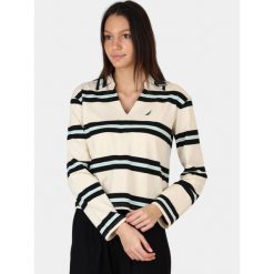 Koszulka Polo Damska Nautica Salado LS. Brązowe koszulki polo Nautica, bez wzorów, z bawełny, bez kołnierzyka, bez ramiączek. Za 299.00 zł.