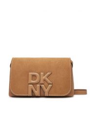 DKNY Torebka R52EMJ40 Brązowy. Brązowe listonoszki DKNY, bez wzorów, ze skóry, bez dodatków. Za 619.99 zł.