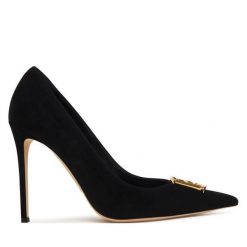 Szpilki Elisabetta Franchi. Czarne szpilki Elisabetta Franchi, bez wzorów, bez obcasa, na szpilce, bez zapięcia. Za 3,079.00 zł.