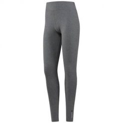 Spodnie sportowe damskie Reebok EL Leggings. Szare spodnie dresowe Reebok, bez wzorów. Za 152.00 zł.