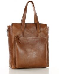Shopperka aktówka MARCO MAZZINI camelowa R305b. Brązowe shopper bez wzorów, ze skóry, bez dodatków. Za 1,102.99 zł.