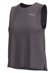 Halti Top trekkingowy "Kalteva" w kolorze szarym rozmiar: 38. Szare topy HALTI, bez wzorów, z materiału, bez kołnierzyka, bez ramiączek. Za 86.99 zł.