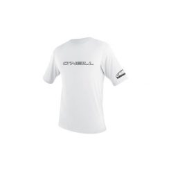 Koszulka ONEILL BASIC SKINS S/S SUN SHIRT. Białe bluzki O'Neill, s, bez wzorów, ze skóry, sportowe, bez kołnierzyka, bez ramiączek. Za 184.00 zł.