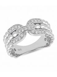 Les Favorites Srebrny pierścionek z cyrkoniami rozmiar: 60. Szare pierścionki Les Favorites, z cyrkonią, srebrne. Za 100.99 zł.