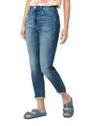 Timezone Dżinsy "Jola" - Regular fit - w kolorze niebieskim rozmiar: W27/L30. Niebieskie jeansy Timezone, l, z aplikacjami, z podwyższonym stanem. Za 127.65 zł.