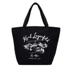 Torebka KARL LAGERFELD. Czarne shopper KARL LAGERFELD, bez wzorów, bez dodatków. Za 389.99 zł.