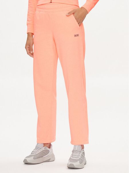 DKNY Sport Spodnie dresowe DP3P3406 Pomarańczowy Wide Leg. Brązowe spodnie dresowe DKNY Sport, s, bez wzorów, z bawełny. Za 319.99 zł.