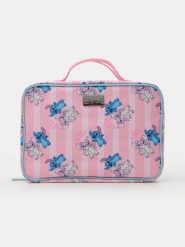 Kosmetyczka ze wzorkiem Stitch - różowy. Czerwone kufry i kosmetyczki Sinsay, bez wzorów, bez dodatków. Za 35.99 zł.