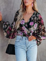 LA Angels Bluzka w kolorze czarno-różowym rozmiar: M. Czarne bluzki LA Angels, m, bez wzorów, bez kołnierzyka, bez ramiączek. Za 104.99 zł.