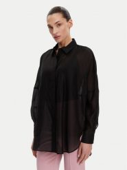 ACCESS FASHION Koszula 53-7068-104 Czarny Loose Fit. Czarne koszule ACCESS FASHION, l, bez wzorów, z lyocellu, bez kołnierzyka, bez ramiączek. Za 259.99 zł.