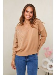 Soft Cashmere Sweter w kolorze karmelowym rozmiar: 34/36. Brązowe swetry Soft Cashmere, bez wzorów, bez ramiączek. Za 88.02 zł.