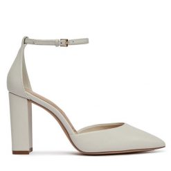 Półbuty Aldo. Białe czółenka Aldo, bez wzorów, bez obcasa, na obcasie, bez zapięcia. Za 378.99 zł.