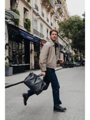 Maison héritage PARIS Skórzana torba podróżna "Lony" w kolorze czarnym - 41 x 28 x 13,5 cm rozmiar: onesize. Czarne torby na ramię Maison héritage PARIS, bez wzorów, z materiału, przez ramię. Za 391.99 zł.