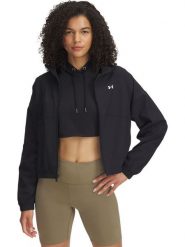Under Armour Kurtka sportowa "Rival" w kolorze czarnym rozmiar: M. Czarne kurtki sportowe Under Armour, m, bez wzorów, bez kaptura, outdoorowe. Za 169.99 zł.