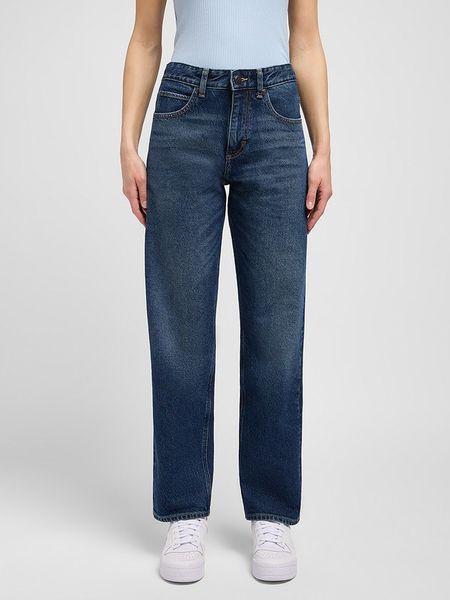 Lee Dżinsy "Rider" - Comfort fit - w kolorze granatowym rozmiar: W29/L33. Niebieskie jeansy Lee, l, z aplikacjami, z podwyższonym stanem. Za 174.84 zł.