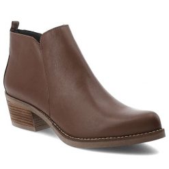 Brązowe Botki Hee Skórzane Kowbojki Damskie. Brązowe botki Hee, bez wzorów, z jeansu, bez obcasa, bez zapięcia. Za 373.99 zł.