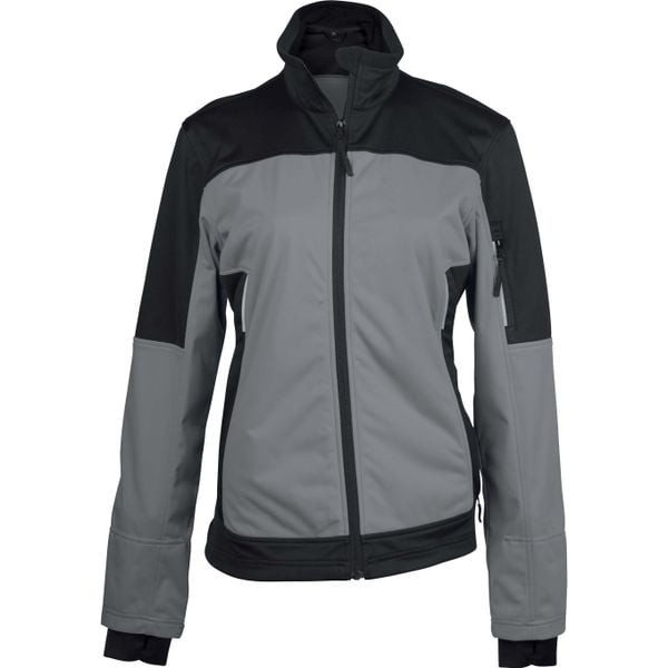 Kurtka damska Kariban Softshell Bicolore. Czarne kurtki sportowe KARIBAN, bez wzorów, z softshellu, bez kaptura. W wyprzedaży za 233.50 zł.