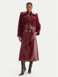 Babylon Płaszcz przejściowy S00772 Bordowy Regular Fit. Czerwone płaszcze Babylon, s, bez wzorów, ze skóry, bez kaptura. Za 3,239.00 zł.