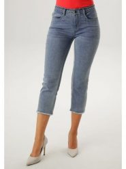 Aniston Dżinsy - Skinny fit - w kolorze niebieskim rozmiar: 38. Niebieskie jeansy Aniston, bez wzorów. Za 127.35 zł.